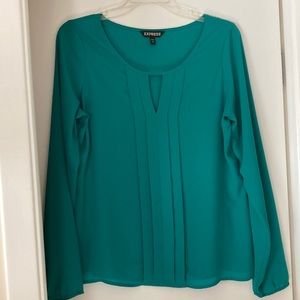 Express Blouse Long Sleeve Green Color size small EUC